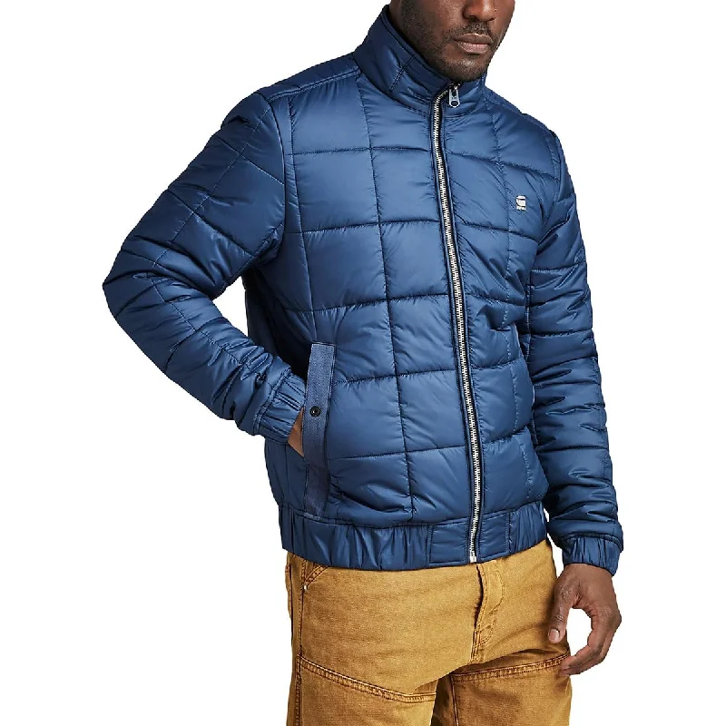 Men's root green jackets-Raw Mens Insulated Cold Weather Quilted Coat