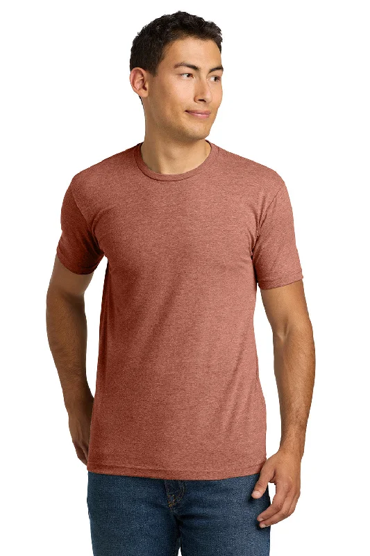 Men's short-sleeve warm sharp-geometric tee-Next Level Mens CVC Jersey Short Sleeve Crewneck T-Shirt - Heather Redwood