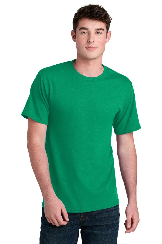 Men's short-sleeve classic muted-fresh-modern-firm-purple tee-Port & Company Mens Core Blend Recycled Short Sleeve Crewneck T-Shirt - Kelly Green - New