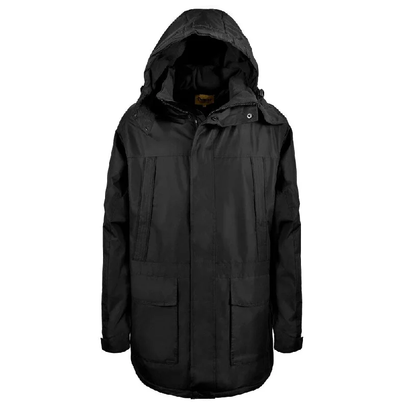 Men's plunge deep jackets-Men's Hooded Rain Parka