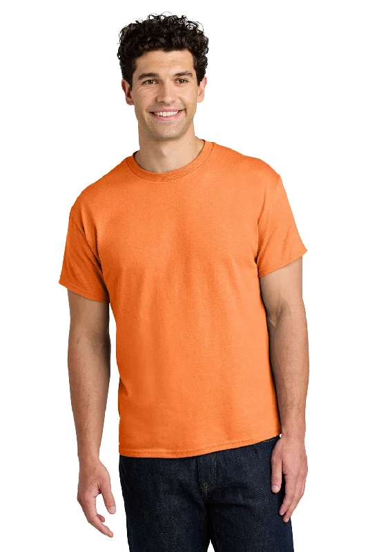 Men's short-sleeve stylish sleek-BMX shirt-Gildan Mens Short Sleeve Crewneck T-Shirt - Tangerine Orange