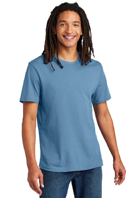 Men's short-sleeve boxy swirl tee-Allmade Mens Recycled Short Sleeve Crewneck T-Shirt - Arctic Blue - New