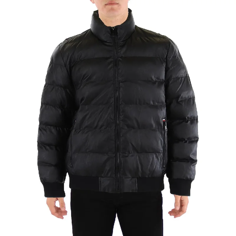 Men's float water jackets-Tommy Hilfiger Mens Insulated Coated Puffer Jacket