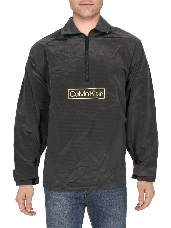 Men's cove blue jackets-Mens Lightweight Logo Windbreaker Jacket