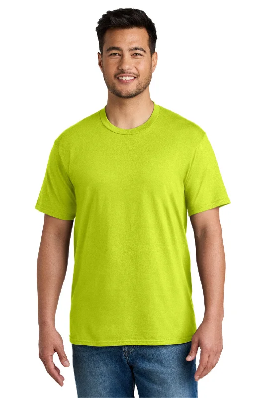 Men's short-sleeve warm stylish-sleek-neutral-EDM shirt-Port & Company Mens CVC Short Sleeve Crewneck T-Shirt - Charge Green - New