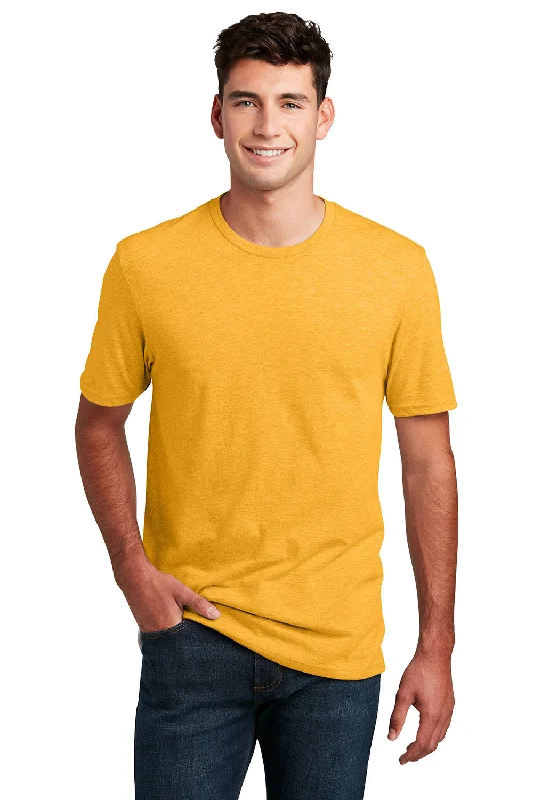 Men's short-sleeve rich sporty-subtle-rally top-District Mens Perfect Blend Short Sleeve Crewneck T-Shirt - Heather Gold