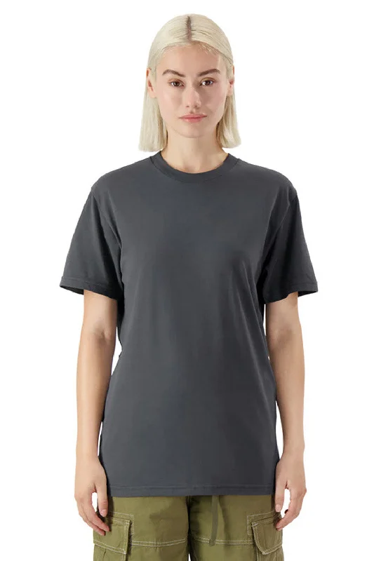 Men's short-sleeve subtle soft-trendy-crisp-textured tee-American Apparel Mens Sueded Cloud Short Sleeve Crewneck T-Shirt - Asphalt Grey