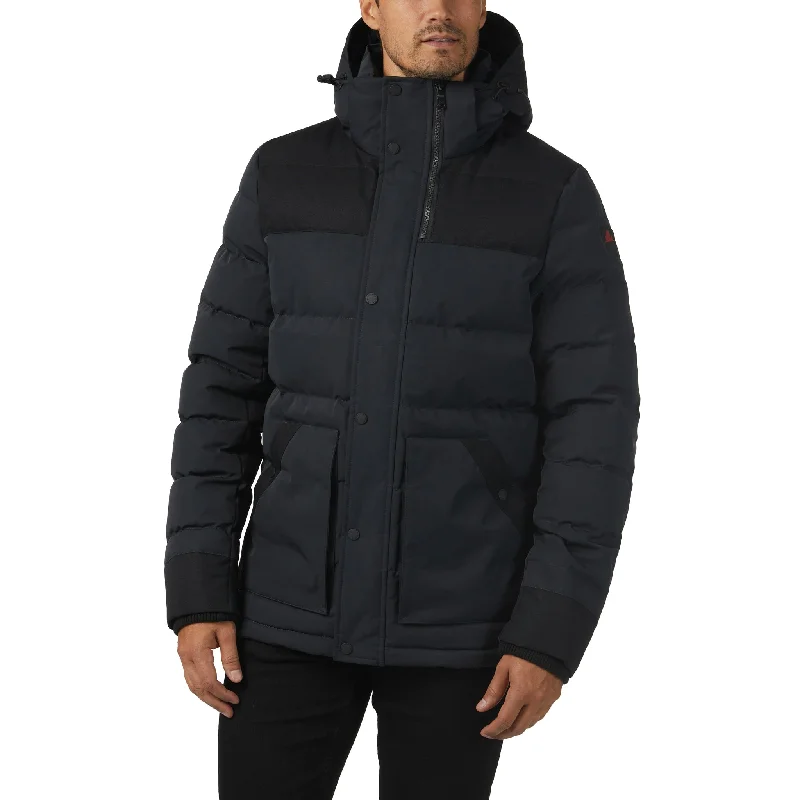 Men's trek cozy jackets-Pajar Men's Locarno Mixed Media Light Weight Jacket with Detachable Hood