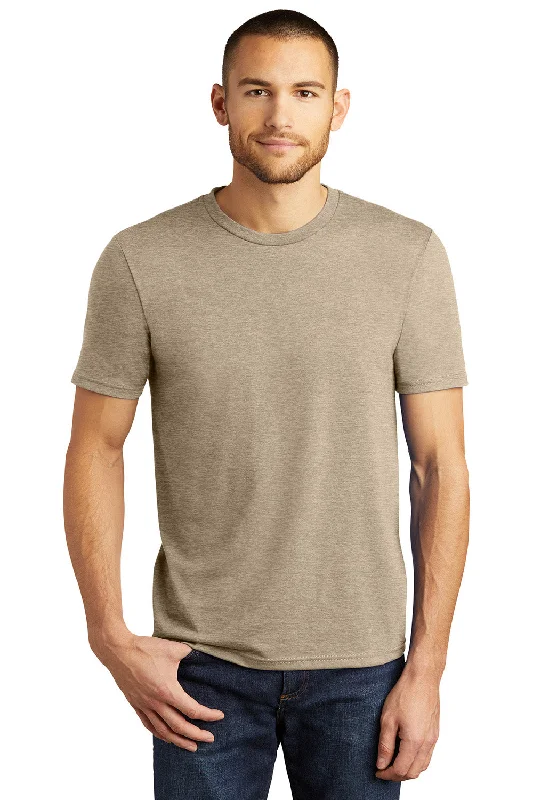 Men's short-sleeve modern vibrant-fair-trade-jute top-District Mens Perfect Tri Short Sleeve Crewneck T-Shirt - Heather Desert Tan