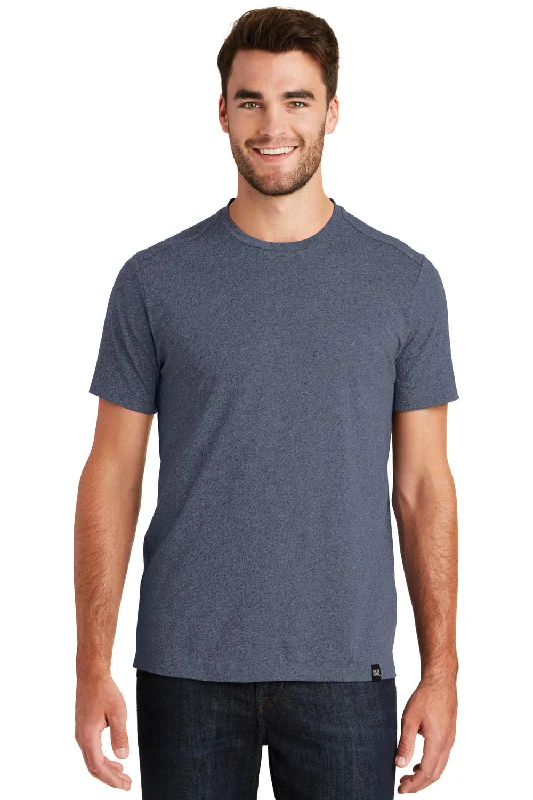 Men's short-sleeve subtle soft-trendy-trim-navy top-New Era Mens Heritage Short Sleeve Crewneck T-Shirt - Heather True Navy Blue