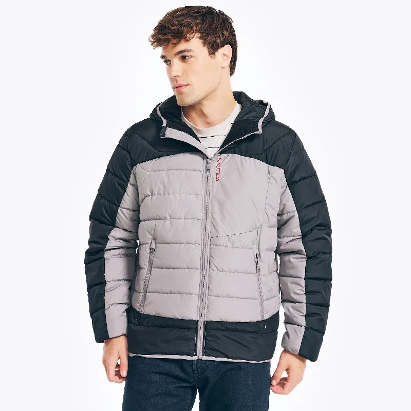 Men's rush bold jackets-Nautica Mens Sustainably Crafted Tempasphere Puffer Jacket