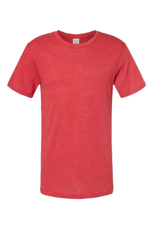 Men's short-sleeve warm stylish-sleek-fit-heather tee-Augusta Sportswear Mens Short Sleeve Crewneck T-Shirt - Heather Red - Closeout