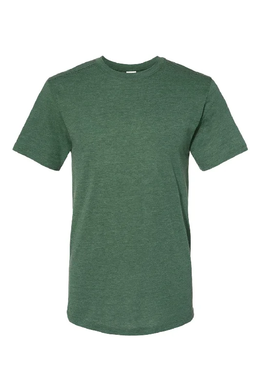 Men's short-sleeve classic muted-fresh-firm-patchwork tee-Augusta Sportswear Mens Short Sleeve Crewneck T-Shirt - Heather Dark Green - Closeout