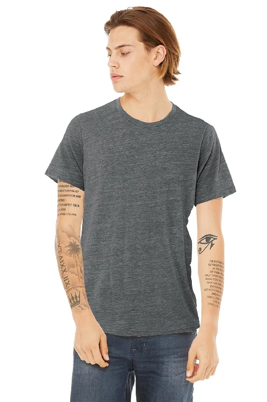 Men's short-sleeve rich sporty-wild-print tee-Bella + Canvas Mens Short Sleeve Crewneck T-Shirt - Asphalt Grey Slub