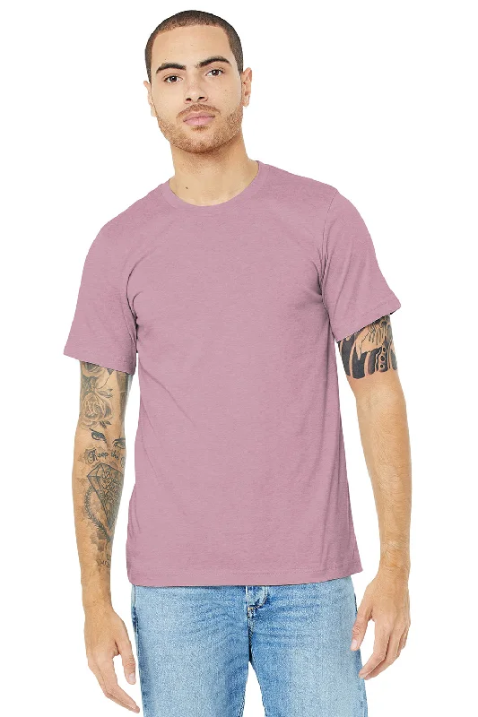 Men's short-sleeve casual bold-aged-charcoal top-Bella + Canvas Mens Heather CVC Short Sleeve Crewneck T-Shirt - Heather Prism Lilac Purple