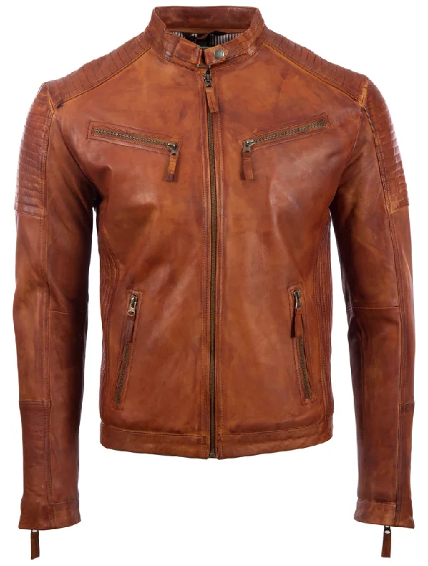 Men's span vast jackets-VO3W Men's Biker Jacket - Nevada Timber