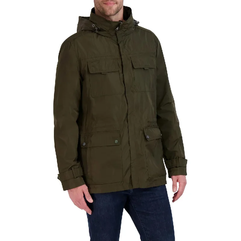 Men's heft rugged jackets-Vince Camuto Mens Cold Weather Long Sleeve Windbreaker Jacket