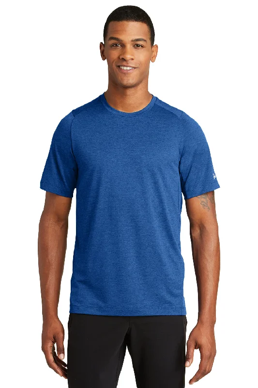 Men's short-sleeve bright deep-classic-neon-accent shirt-New Era Mens Series Performance Jersey Moisture Wicking Short Sleeve Crewneck T-Shirt - Royal Blue