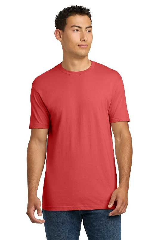 Men's short-sleeve rugged true-sunproof shirt-Next Level Mens Fine Jersey Short Sleeve Crewneck T-Shirt - Watermelon Red