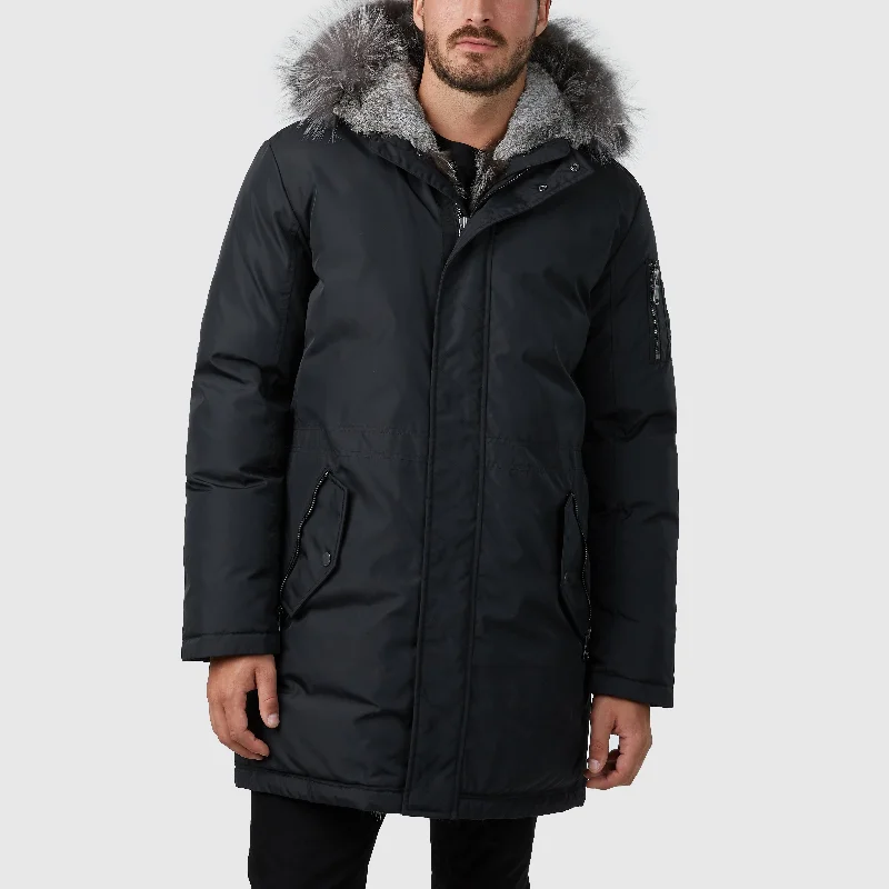 Men's wave light jackets-Pajar Men's Mick Luxury Parka with Rabb it Lined Split Hood