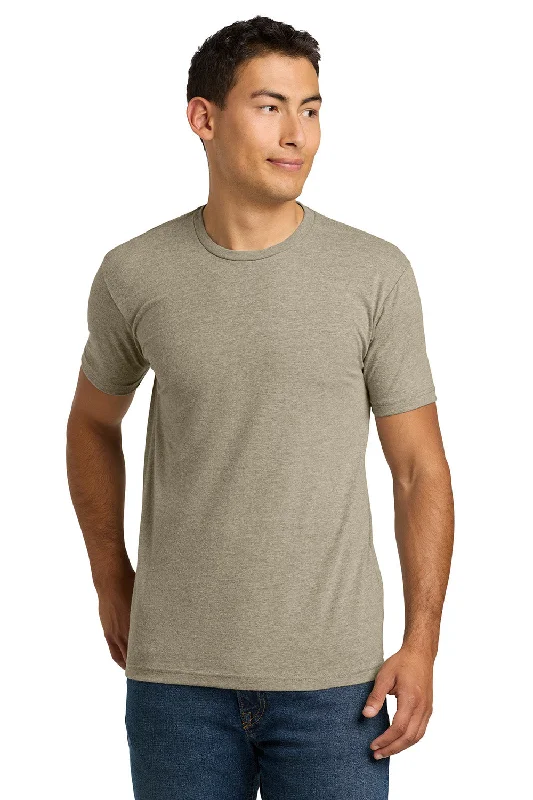 Men's short-sleeve bold aged-charcoal tee-Next Level Mens CVC Jersey Short Sleeve Crewneck T-Shirt - Heather Tan