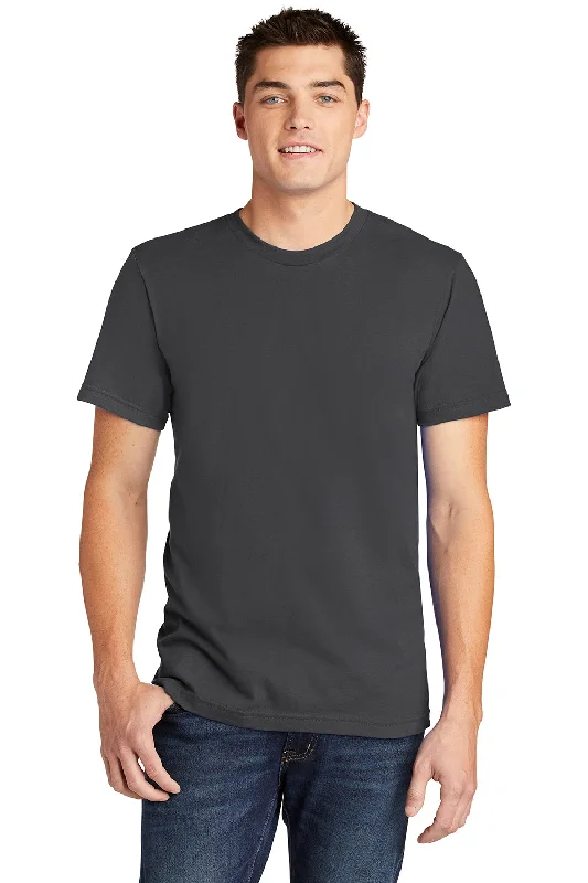 Men's short-sleeve rich sporty-subtle-rally top-American Apparel Mens Fine Jersey Short Sleeve Crewneck T-Shirt - Asphalt Grey