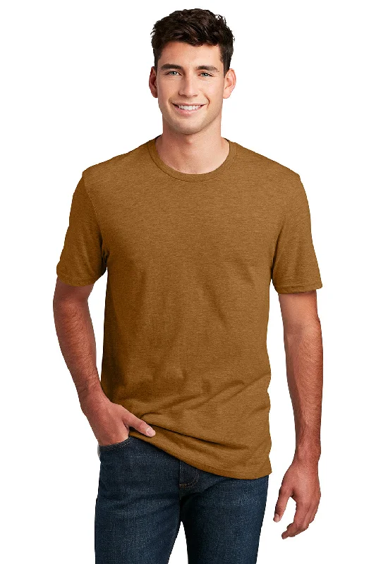 Men's short-sleeve muted fresh-modern-terrain top-District Mens Perfect Blend Short Sleeve Crewneck T-Shirt - Heather Duck Brown