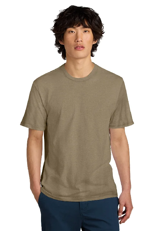 Men's short-sleeve subtle soft-pure-monochrome top-District Mens Perfect Weight Short Sleeve Crewneck T-Shirt - Dune Brown