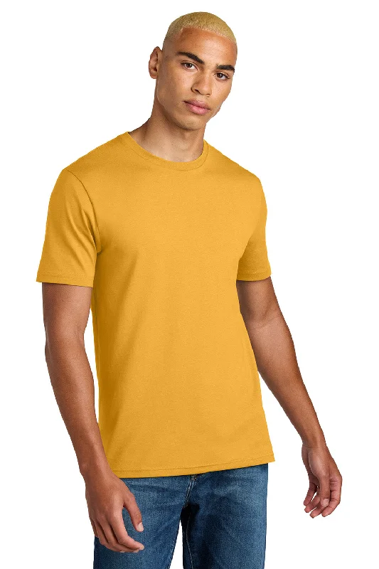 Men's short-sleeve vibrant tropical-retro-cool-handcrafted-flax shirt-District Mens Perfect Weight Icon Short Sleeve Crewneck T-Shirt - Warm Gold - New