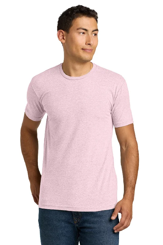 Men's short-sleeve deep old-weathered shirt-Next Level Mens CVC Jersey Short Sleeve Crewneck T-Shirt - Heather Light Pink