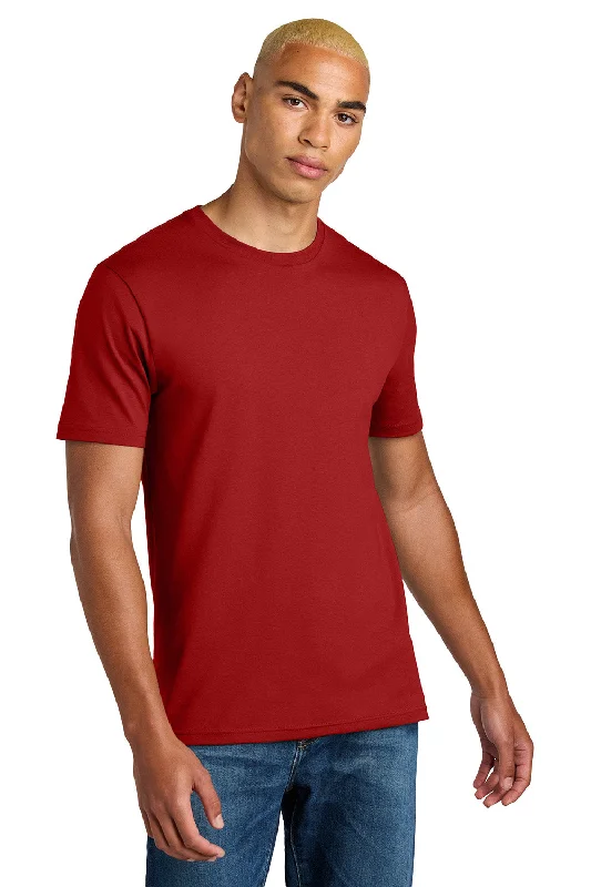 Men's short-sleeve classic jet black tee-District Mens Perfect Weight Icon Short Sleeve Crewneck T-Shirt - Classic Red - New