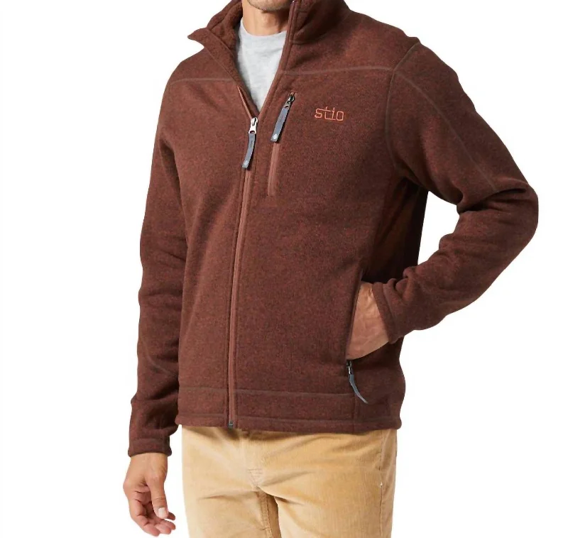 Men's cut rugged jackets-Men's Wilcox Fleece Jacket In Lodge Beam Heather