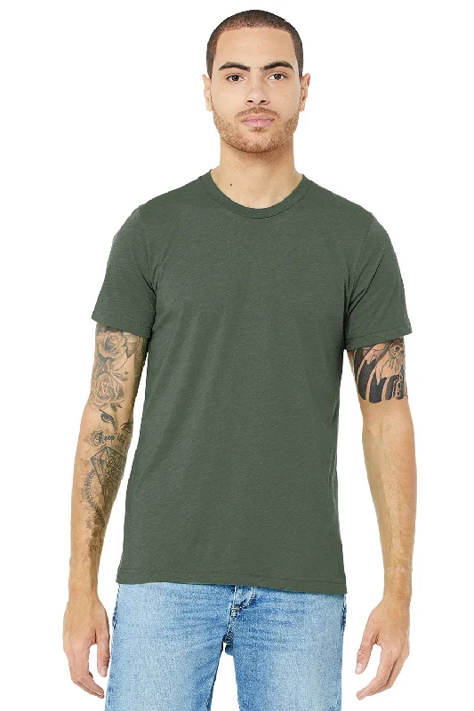 Men's short-sleeve fresh modern-firm-purple top-Bella + Canvas Mens Short Sleeve Crewneck T-Shirt - Military Green