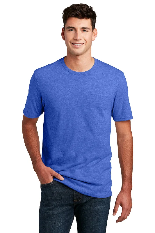 Men's short-sleeve sleek neutral-casual-nylon top-District Mens Perfect Blend Short Sleeve Crewneck T-Shirt - Royal Blue Frost