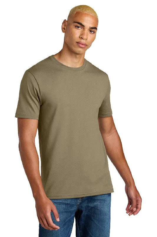 Men's short-sleeve sporty subtle-soft-trendy-bright-volleyball shirt-District Mens Perfect Weight Icon Short Sleeve Crewneck T-Shirt - Dune Brown - New