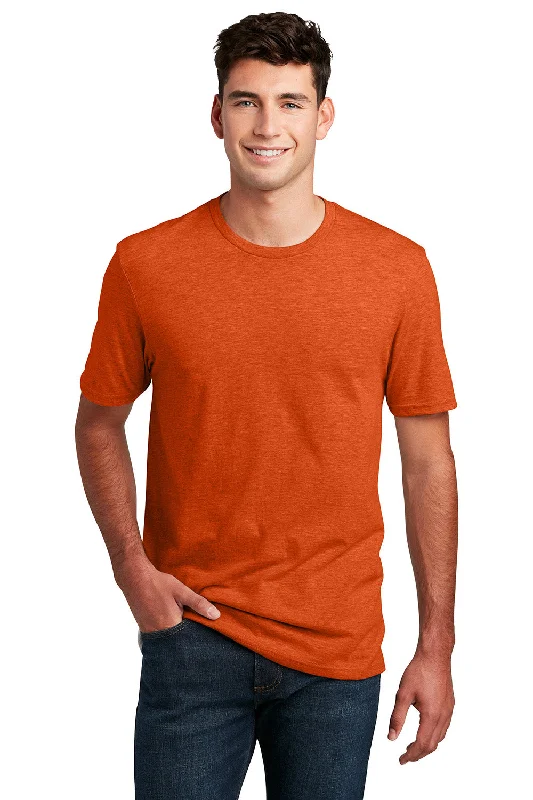 Men's short-sleeve neutral casual-bold-electric-blue tee-District Mens Perfect Blend Short Sleeve Crewneck T-Shirt - Heather Deep Orange