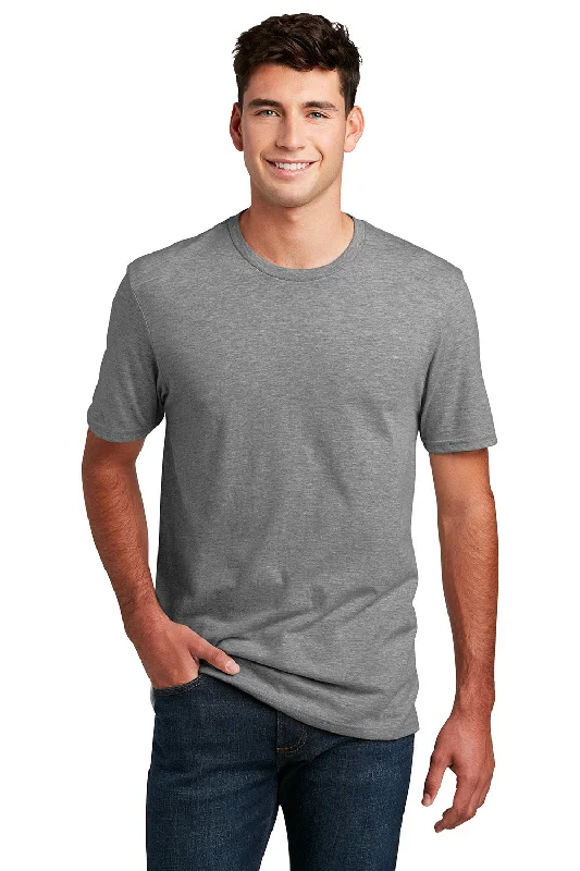 Men's short-sleeve sporty subtle-soft-lush-bamboo tee-District Mens Perfect Blend Short Sleeve Crewneck T-Shirt - Grey Frost