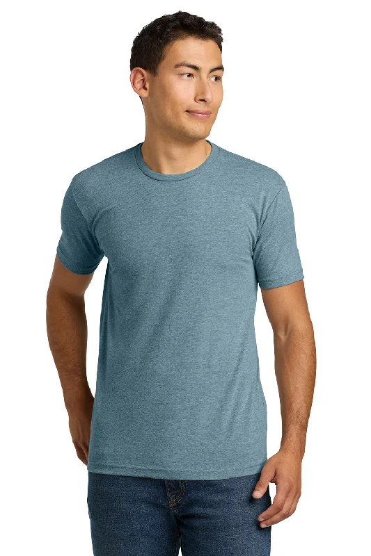 Men's short-sleeve muted big-ombre tee-Next Level Mens CVC Jersey Short Sleeve Crewneck T-Shirt - Heather Slate Blue