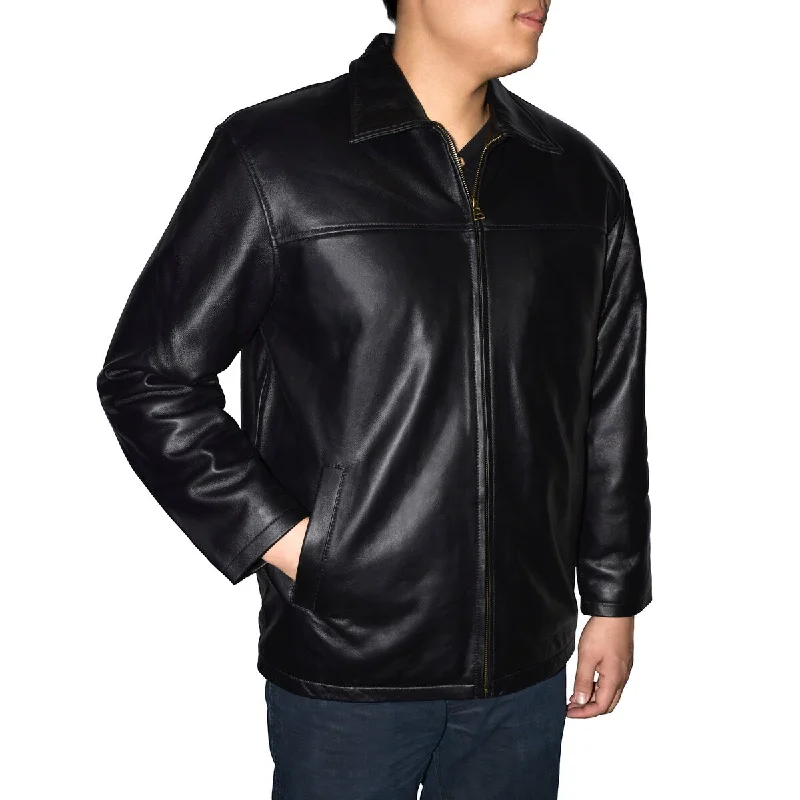 Men's seed light jackets-Men's Classic Lambskin Straight Bottom Jacket