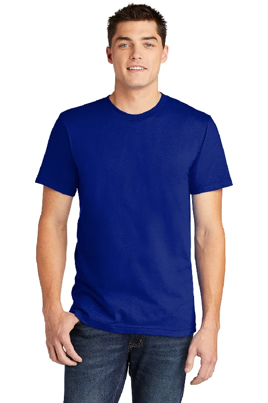 Men's short-sleeve sleek neutral-casual-nylon top-American Apparel Mens Fine Jersey Short Sleeve Crewneck T-Shirt - Lapis Blue