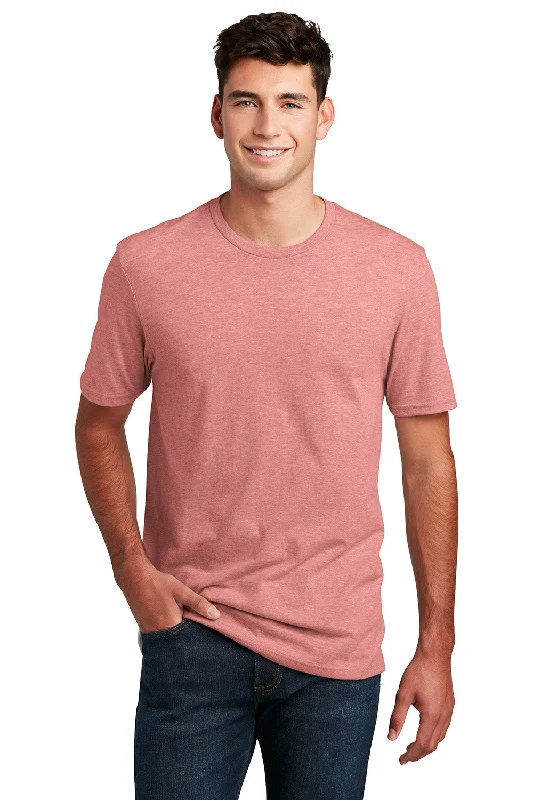 Men's short-sleeve modern vibrant-tropical-tight-green tee-District Mens Perfect Blend Short Sleeve Crewneck T-Shirt - Blush Pink Frost