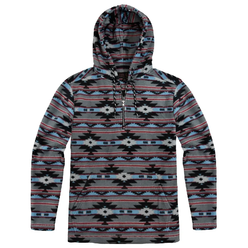 Men's roar thunder jackets-Victory Men's 1/4 Zip Pullover Aztec Hooded Fleece