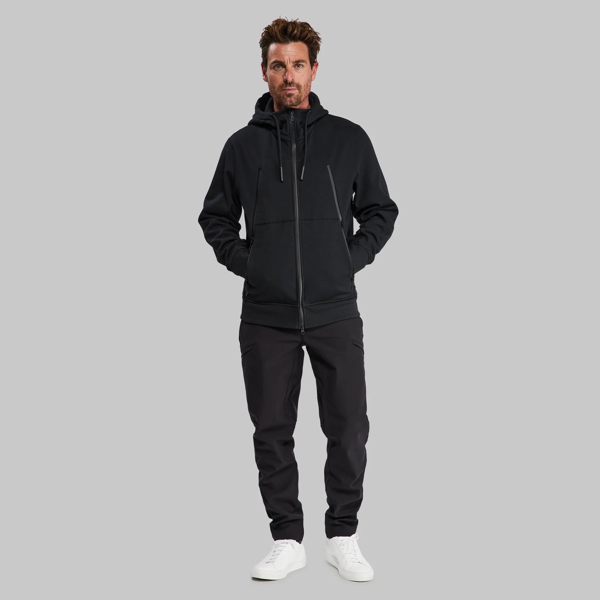 men's-hoodie-with-ultra-soft-fabric-100 Year Zip Through Hoodie. Black edition