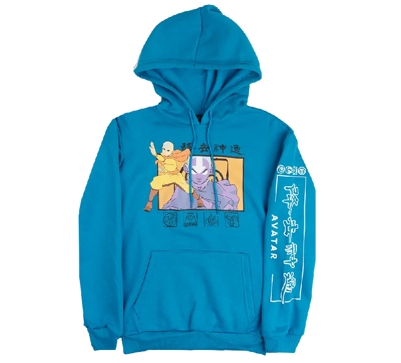 men's-hoodie-with-hood-trim-AVATAR THE LAST AIRBENDER HOODIE BLUE - 4ATV0038CL