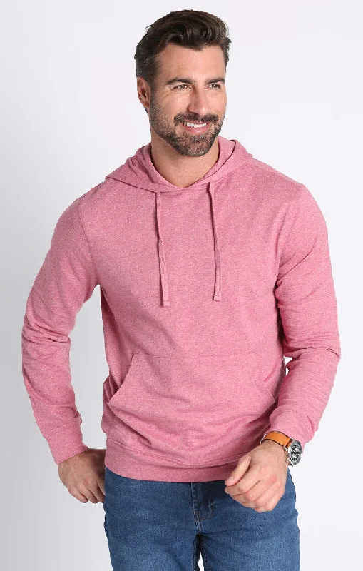 men's-hoodie-in-tangerine-orange-Bedford Cotton Modal Pullover Hoodie