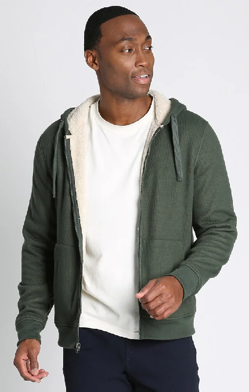 men's-hoodie-for-game-day-Sherpa Lined Waffle Hoodie