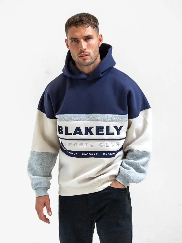 men's-hoodie-with-glitch-effect-Alpine Sports Relaxed Hoodie - Navy