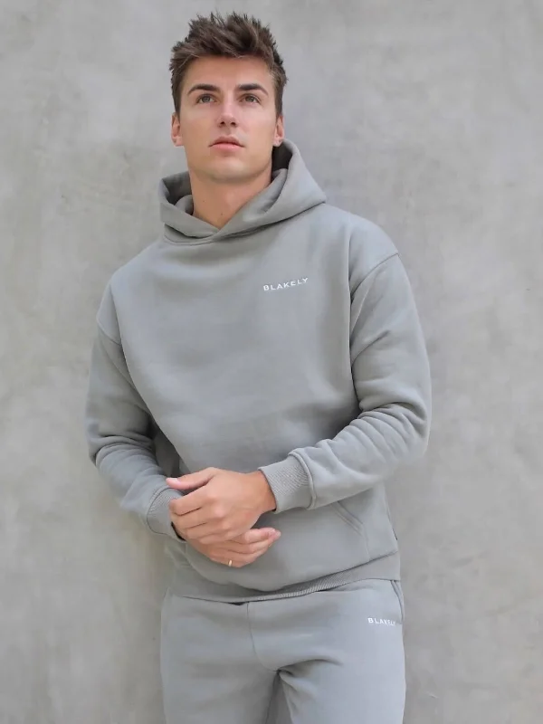 men's-hoodie-in-cerulean-blue-Series Relaxed Hoodie - Stone Grey