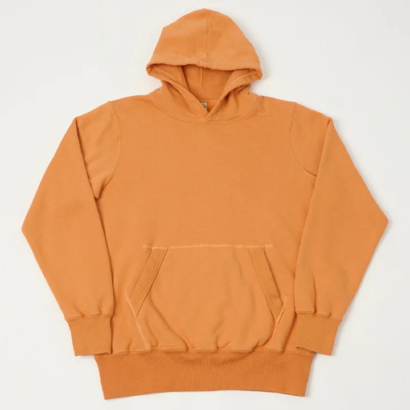 men's-hoodie-for-board-meetings-Buzz Rickson's Sweat Pullover Parka - Orange