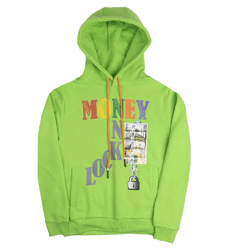 men's-hoodie-with-front-cord-CREATE 2MRW GRAPHIC HOODIE JASMINE GREEN - CS1204